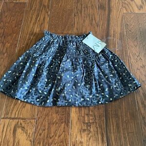 Zara Blue Leopard Print Skirt